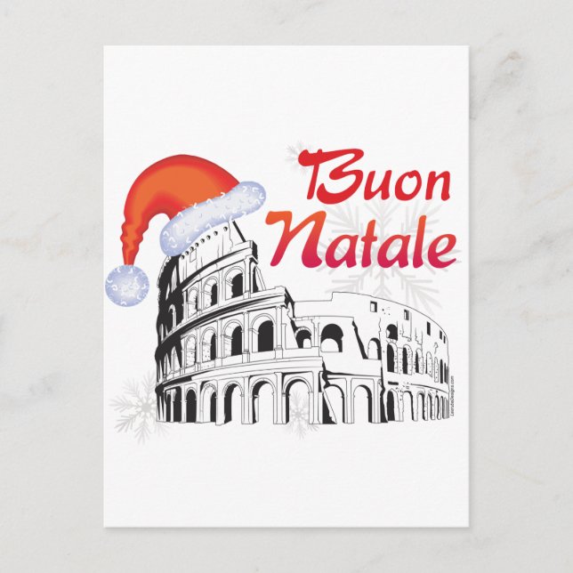 Cartes Pour Fêtes Annuelles Roma Buon Natale (Devant)