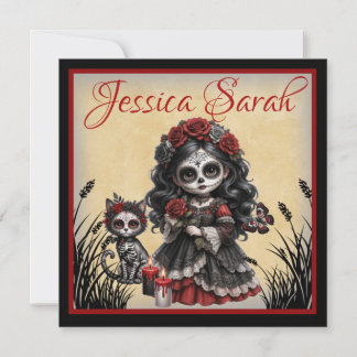 Cartes Pour Fêtes Annuelles Romance Sombre_ Rose Cramoisie