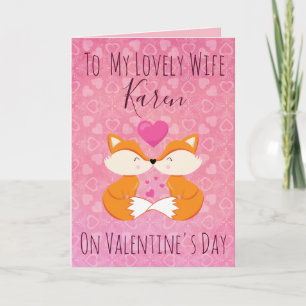 Cartes Pour Fêtes Annuelles Romantic rose Valentine Day renverse pour elle