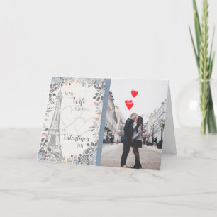 Cartes Pour Fêtes Annuelles Romantique à femme Saint Valentin Tour Eiffel