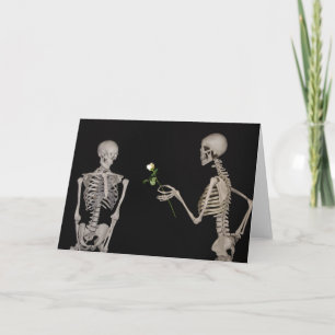 Cartes Pour Fêtes Annuelles Romantique Gothique Squelette Couple Valentines Jo