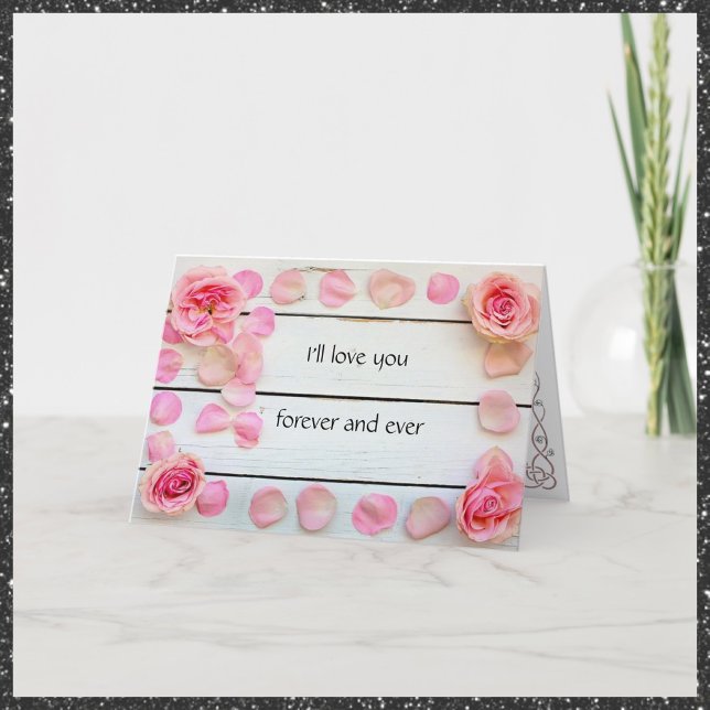 Cartes Pour Fêtes Annuelles Romantique Je t'aimerai pour la Saint-Valentin (Créateur téléchargé)