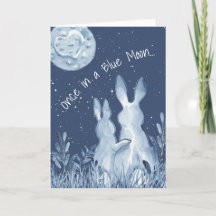 Romantique Lune Bleue Lapin Anniversaire Coutume