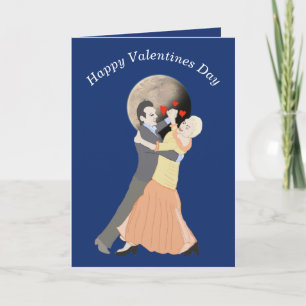 Cartes Pour Fêtes Annuelles Romantique Mature Couple Ballroom Danse