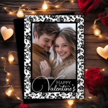 Romantique Noir et blanc Bonne Saint Valentin phot