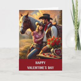 Cartes Pour Fêtes Annuelles Romantique pour femme western de la Saint-Valentin