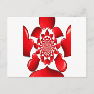 Cartes Pour Fêtes Annuelles Romantique Red Hearts Motif : Une vision pleine d'