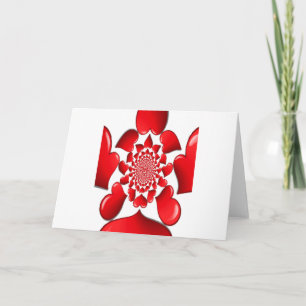 Cartes Pour Fêtes Annuelles Romantique Red Hearts Motif : Une vision pleine d'