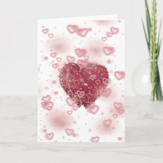 Cartes Pour Fêtes Annuelles Romantique Red Rose Hearted Valentine's Day Card