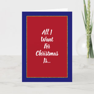 Cartes Pour Fêtes Annuelles Romantique Rouge Bleu Or Noël