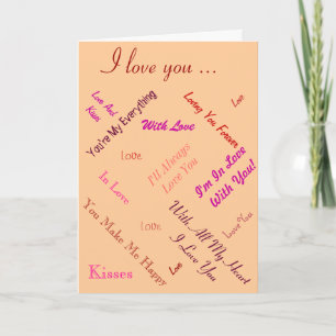 Cartes Pour Fêtes Annuelles romantique texte d'amour sur la pêche arrière - pl