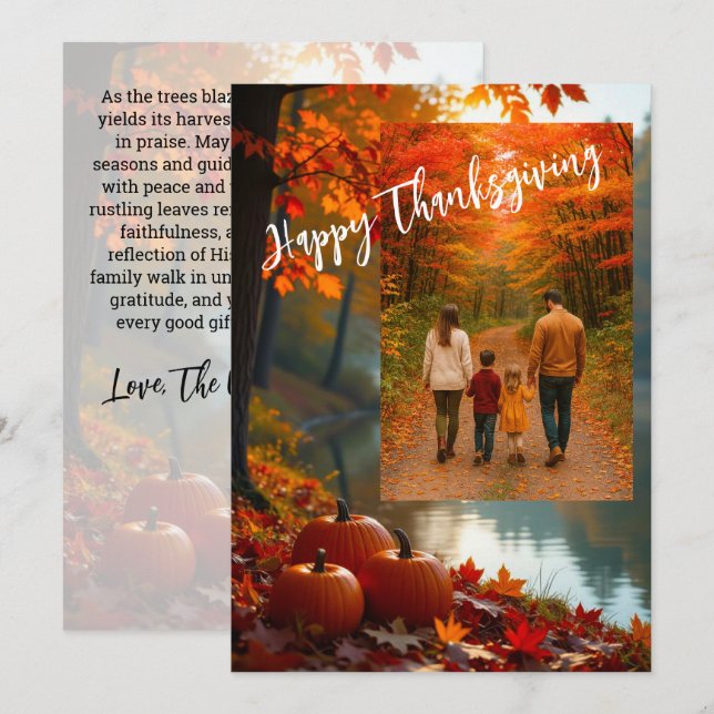 Cartes Pour Fêtes Annuelles Rooted in Grace: A Thanksgiving Blessing (Devant / Derrière)