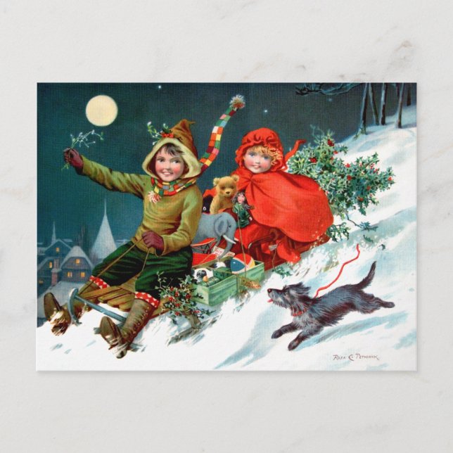 Cartes Pour Fêtes Annuelles Rosa C. Petherick : Noël Shopping (Devant)