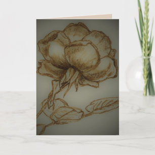 Cartes Pour Fêtes Annuelles *'Rosa Noir', Merci pour m'aimer. En l'état.
