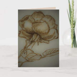 Cartes Pour Fêtes Annuelles *'Rosa Noir', Merci pour m'aimer. En l'état.