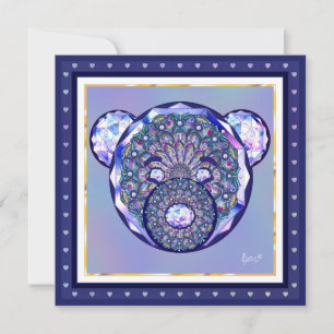 Cartes Pour Fêtes Annuelles Rosace bleu ou rouge pour bébé&enfant