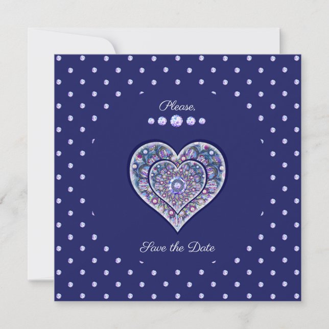 Cartes Pour Fêtes Annuelles Rosace bleue (Devant)