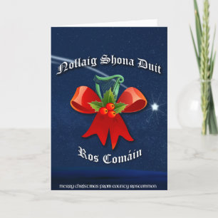 Cartes Pour Fêtes Annuelles Roscommon Irish Christmas Card - Nollaig Shona Dui