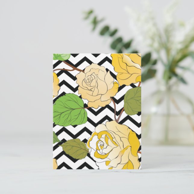 Cartes Pour Fêtes Annuelles Rose 12 (Debout devant)