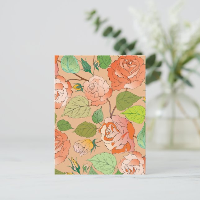 Cartes Pour Fêtes Annuelles Rose 21 (Debout devant)