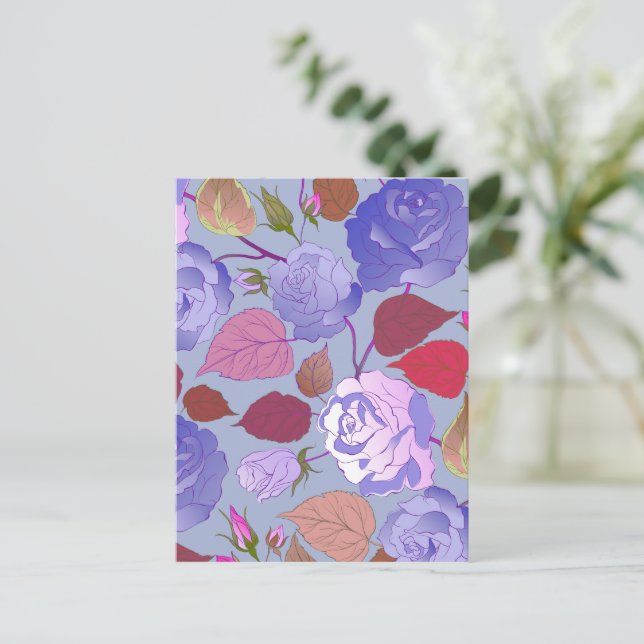 Cartes Pour Fêtes Annuelles Rose 29 (Debout devant)