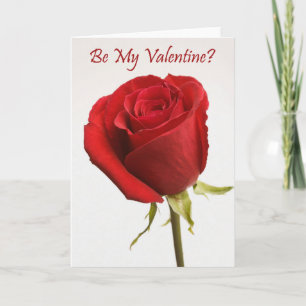 Cartes Pour Fêtes Annuelles Rose Be My Valentine