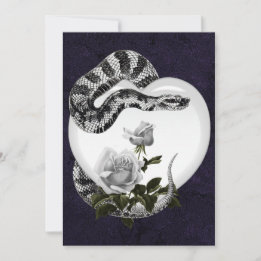 Cartes Pour Fêtes Annuelles Rose blanche de Saint-Valentin gothique