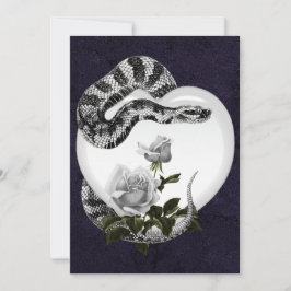 Cartes Pour Fêtes Annuelles Rose blanche de Saint-Valentin gothique