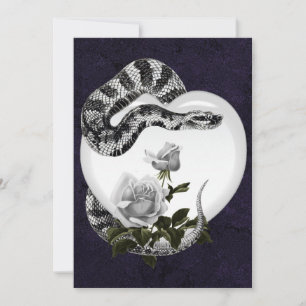 Cartes Pour Fêtes Annuelles Rose blanche de Saint-Valentin gothique