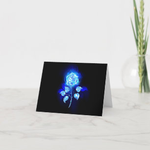 Cartes Pour Fêtes Annuelles Rose bleu brûlant