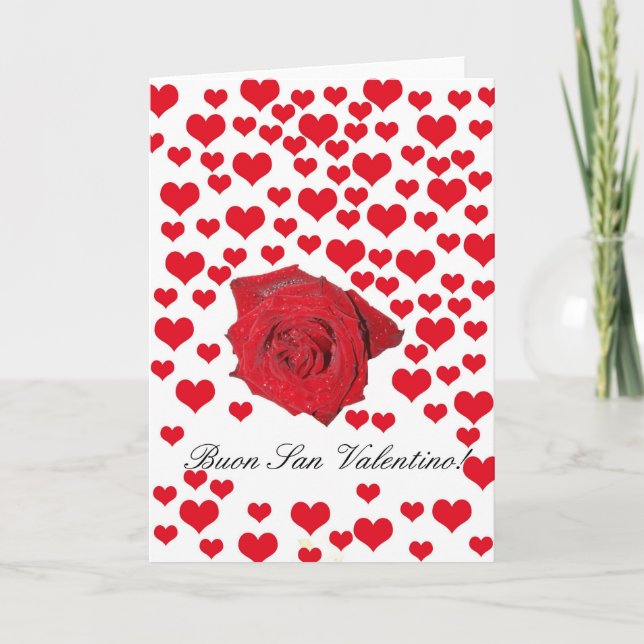 Cartes Pour Fêtes Annuelles Rose de la Saint Valentin (Devant)