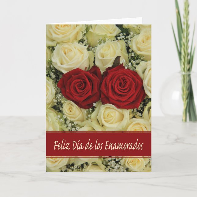 Cartes Pour Fêtes Annuelles Rose de la Saint Valentin (Devant)