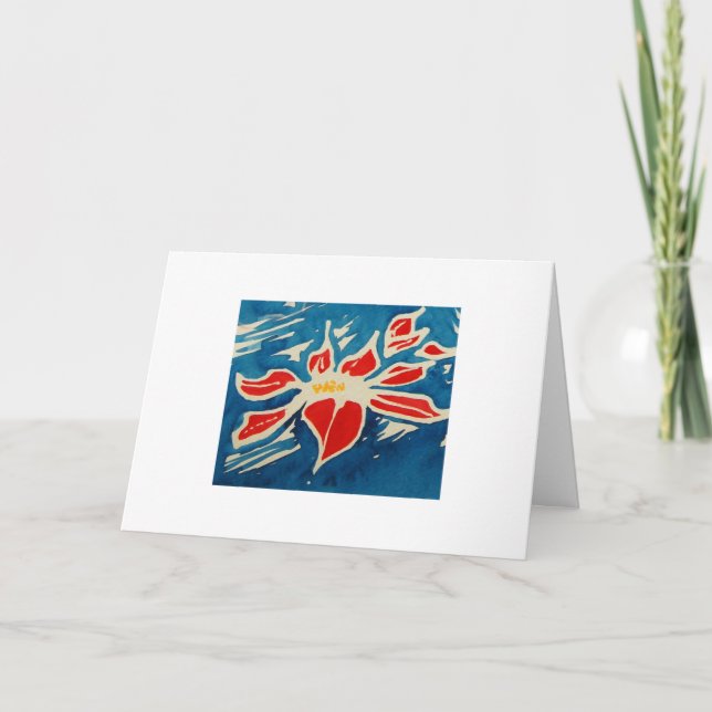 Cartes Pour Fêtes Annuelles Rose de Noël (Devant)