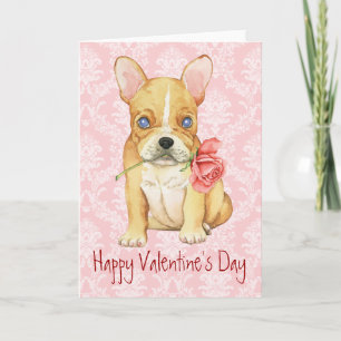 Cartes Pour Fêtes Annuelles Rose de Valentine Frenchie
