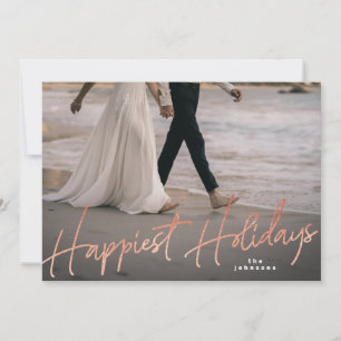 Cartes Pour Fêtes Annuelles Rose Gold Famille Noël Joyeux Fête Photo