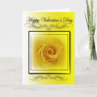 Cartes Pour Fêtes Annuelles Rose jaune Valentine