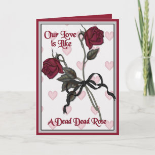 Cartes Pour Fêtes Annuelles Rose mort Valentine avec verse