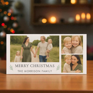 Cartes Pour Fêtes Annuelles Rose Pâle Joyeux Noël 3 Photo Botanique
