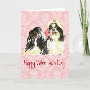 Cartes Pour Fêtes Annuelles Rose Valentin Shih Tzu