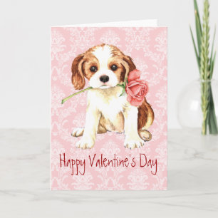 Cartes Pour Fêtes Annuelles Rose Valentine Cavalier