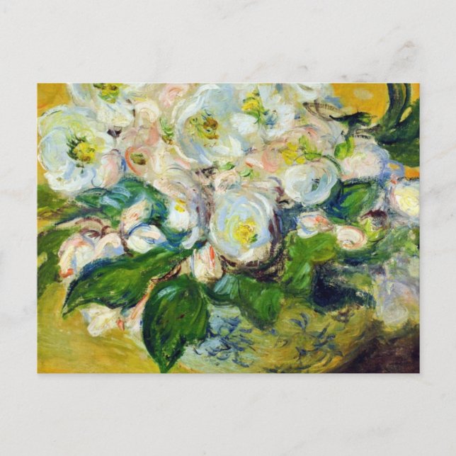 Cartes Pour Fêtes Annuelles Roses de Noël - Claude Monet (Devant)