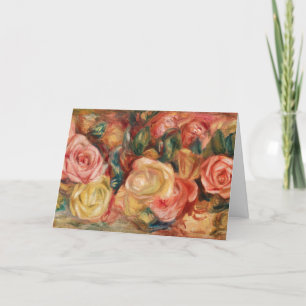 Cartes Pour Fêtes Annuelles Roses de Renoir Impressionist Painting