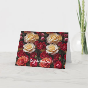 Cartes Pour Fêtes Annuelles Roses - Désolé Pour Votre Perte