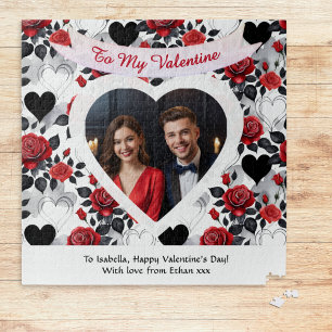 Cartes Pour Fêtes Annuelles Roses et cœurs romantiques personnalisés pour la S