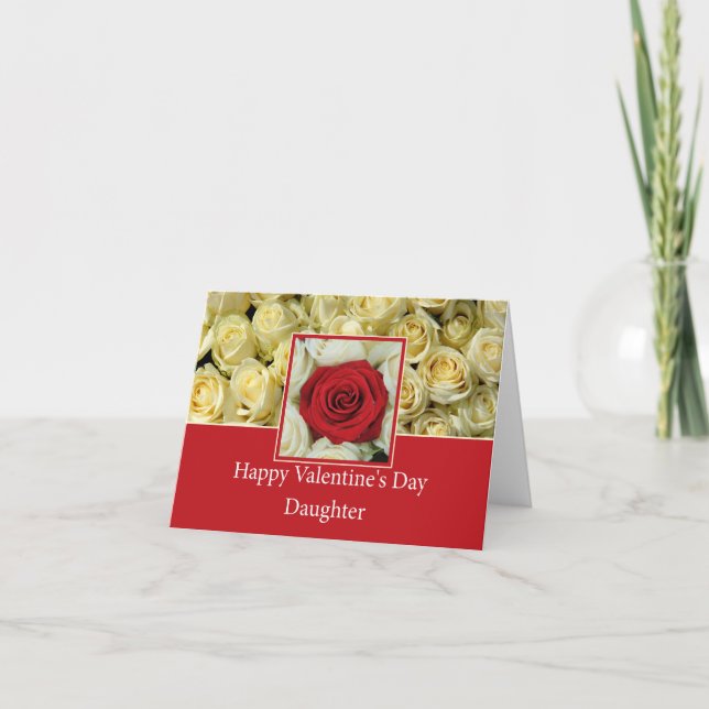 Cartes Pour Fêtes Annuelles Roses Heureuses Saintes-Valentin (Devant)