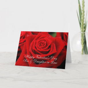 Cartes Pour Fêtes Annuelles Roses Heureuses Saintes-Valentin Fils et Femme
