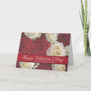 Cartes Pour Fêtes Annuelles Roses Heureuses Saintes-Valentin Fils et Femme