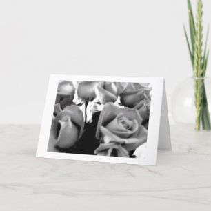 Cartes Pour Fêtes Annuelles Roses noirs et blancs de Valentine