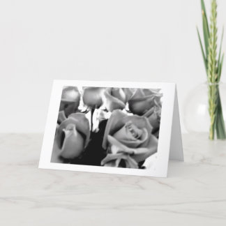 Cartes Pour Fêtes Annuelles Roses noirs et blancs de Valentine