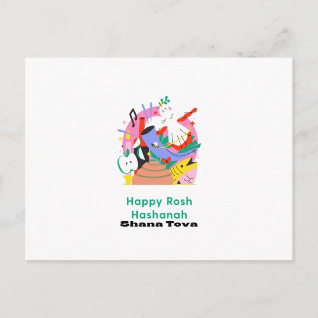 Cartes Pour Fêtes Annuelles Rosh Hashanah (Devant)